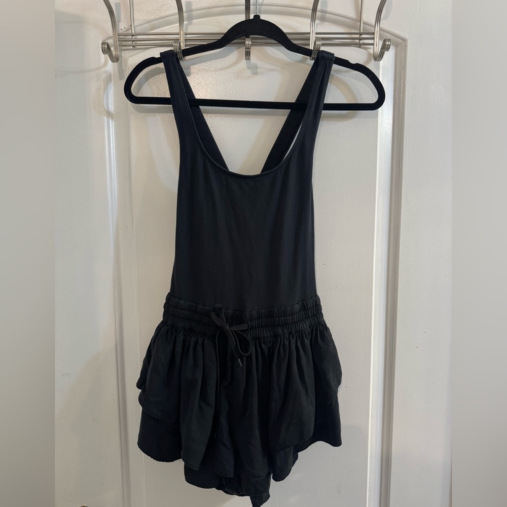 We The Free Prima Tiered Shortsie Romper Black XS - Picture 11 of 11